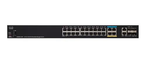 Cisco SG350X-24PD | Switch PoE | 24x Gigabit RJ45 PoE, 4x 1G/2,5G RJ45, 2x 10G Combo(RJ45/SFP+), 2x SFP+, 375W PoE, Stakowalny Ilość portów LAN4x [1/2,5G (RJ45)]
