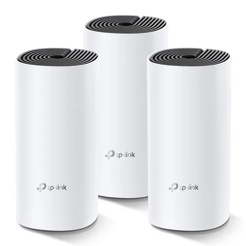 TP-Link Deco M4 3-Pack | Roteador Wi-Fi | MU-MIMO, AC1200, Dual Band, Mesh, 4x RJ45 1000Mb/s CertyfikatyCE, FCC, IC, NCC, BSMI, IDA, RCM, JPA, JRF, VCCI, KC, RoHS