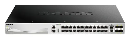 DGS-3130-30TS/SI | Switch | 24x RJ45 1000Mb/s, 2x RJ45 10Gb/s, 4x SFP+ L3 Ilość portów LAN24x [10/100/1000M (RJ45)]
