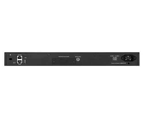 DGS-3130-54PS/SI | Switch | 48x RJ45 1000Mb/s PoE, 2x RJ45 10Gb/s, 4x SFP+, 370W, L3 Ilość portów LAN2x [1/10G (RJ45)]
