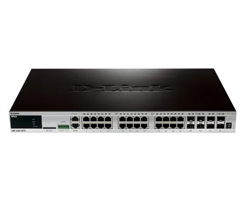 DGS-3420-28TC | Schalter | 20x RJ45 1000Mb/s, 4x RJ45/SFP Combo, 4x SFP+, L2+ Ilość portów LAN20x [10/100/1000M (RJ45)]