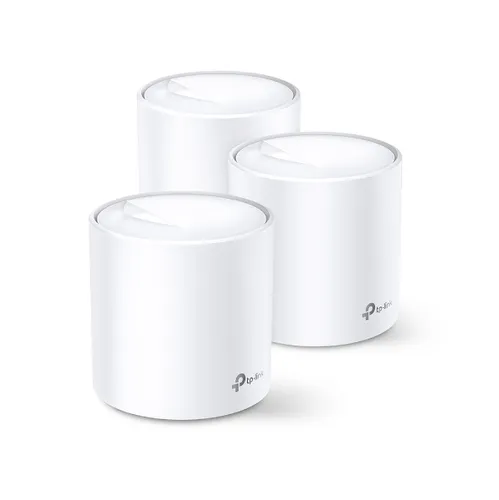 TP-Link Deco X60 3 Paket WiFi Yönlendirici, Mesh, AX3000, Dual Band, OFDMA, MU-MIMO, 2x RJ45 1000Mb/s BeamFormingTak