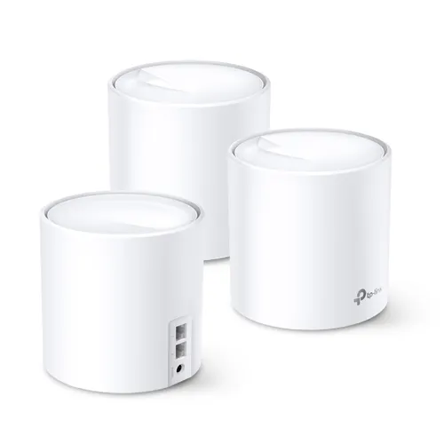 TP-Link Deco X60 3 Paket WiFi Yönlendirici, Mesh, AX3000, Dual Band, OFDMA, MU-MIMO, 2x RJ45 1000Mb/s CertyfikatyCE, FCC, IC, NCC, BSMI, IDA, RCM, JPA, JRF, VCCI, KC, RoHS