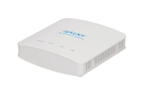 HALNy HL-1GE | ONT | GPON ONT B+ SC/APC, 1x RJ45 1000Mb/s, tryb Bridge (SFU) oraz Router/NAT (HGU) Ilość portów LAN1x [10/100/1000M (RJ45)]
