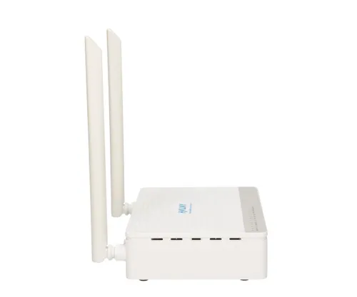 HALNy HL-4GMV | ONT | GPON ONT B+ SC/APC, AC Dual Band 2x2 MIMO, 4x RJ45 1000Mb/s, 2x RJ11 Standardy sieci bezprzewodowejIEEE 802.11ac