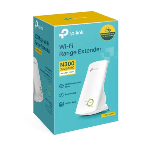 TP-Link TL-WA854RE V3 | Wzmacniacz sygnału WiFi | 300Mb/s, 2,4GHz Maksymalna prędkość transmisji bezprzewodowej300 Mb/s