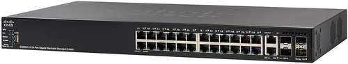 Cisco SG550X-24 | Switch | 24x Gigabit RJ45, 2x 10G Combo(RJ45/SFP+), 2x SFP+, Empilhado Ilość portów LAN24x [10/100/1000M (RJ45)]
