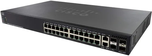 Cisco SG550X-24 | Switch | 24x Gigabit RJ45, 2x 10G Combo(RJ45/SFP+), 2x SFP+, Empilhado Ilość portów LAN2x [10G Combo (RJ45/SFP+)]
