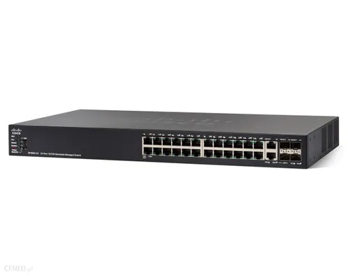 Cisco SG550X-24 | Switch | 24x Gigabit RJ45, 2x 10G Combo(RJ45/SFP+), 2x SFP+, Stakowalny Ilość portów LAN2x [10G (SFP+)]
