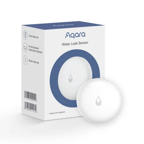 Aqara Water Leak Sensor | Wasserlecksensor | Weiß, SJCGQ11LM Diody LEDStatus