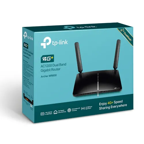 TP-Link Archer MR600 | Router LTE | AC1200 Dual Band, LTE CAT6, 4x RJ45 1000 Mb/s Kategoria LTECat.6 (300Mb/s Download, 50Mb/s Upload)