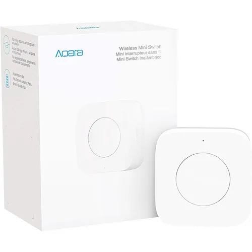 Aqara Wireless Mini Switch | Inalámbrico interruptor | Blanco, 1 Botón, WXKG11LM