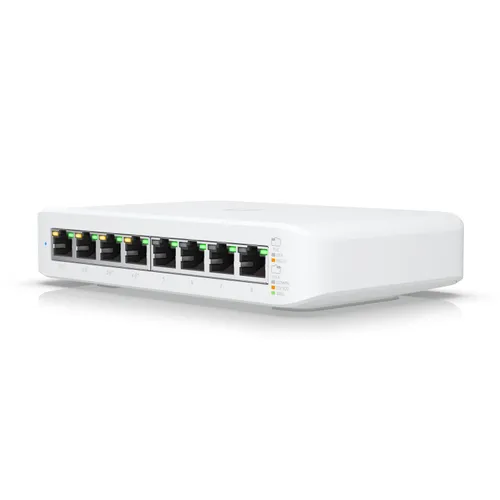 Ubiquiti USW-LITE-8-POE Anahtari, UniFi Gen2, 8x RJ45 1000Mb/s, 4x PoE+, 52W Ilość portów LAN8x [10/100/1000M (RJ45)]
