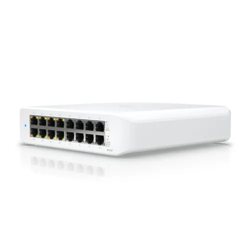 Ubiquiti USW-LITE-16-POE | Switch | UniFi Gen2, 16x RJ45 1000Mb/s, 8x PoE+, 45W Ilość portów LAN16x [10/100/1000M (RJ45)]
