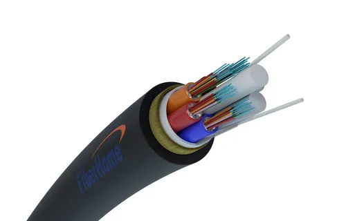 Fiberhome 48F | Cable de fibra óptica | ADSS, 2,7kN FRP, 4T12F, G652D, 10,2mm, aéreo, 2km