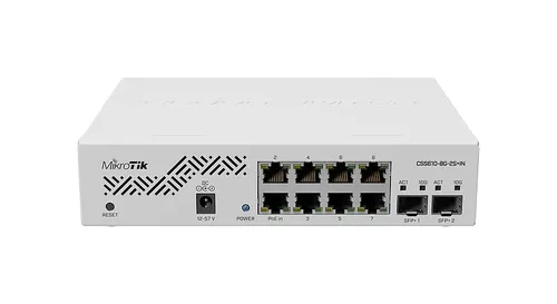 MikroTik CSS610-8G-2S+IN | Коммутатор | 8x 1000Mb/s, 2x SFP+, VLAN Ilość portów LAN8x [10/100/1000M (RJ45)]
