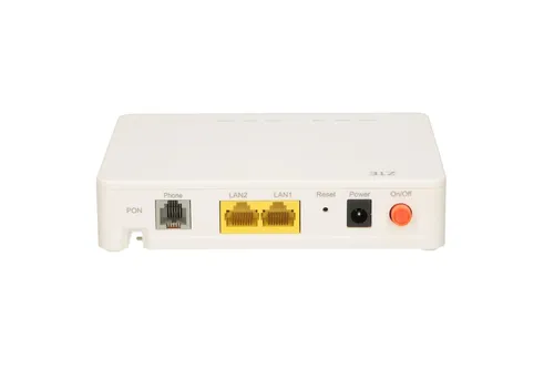 ZTE F412 EPON | ONT | 1x EPON, 1x RJ45 1000Mb/s, 1x RJ45 100Mb/s, 1x RJ11 Ilość portów LAN1x [10/100M (RJ45)]
