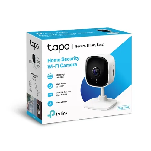 TP-Link Tapo C100 | IP-Камера | Wi-Fi, Full HD 1080p, двусторонняя передача звука Typ kameryIP