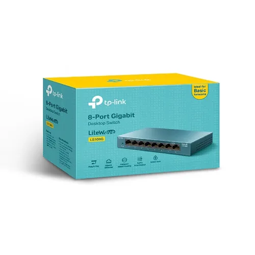 TP-Link LS108G | Switch | 8x RJ45 1000Mb/s CertyfikatyCE, FCC, RoHS