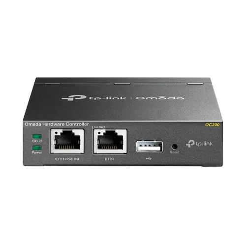 TP-Link OC200 | Kontroler sprzętowy Omada | 2x RJ45 100Mb/s, 1x USB, 1x microUSB, PoE 802.3af/at CertyfikatyCE, FCC, RoHS