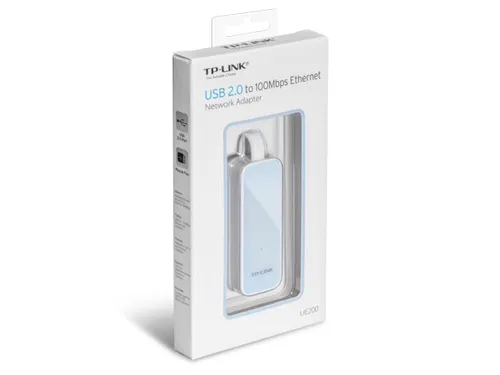 TP-Link UE200 | Karta sieciowa | 1x RJ45 100Mb/s, USB 2.0 Głębokość opakowania85