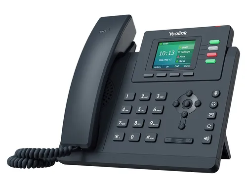 Yealink SIP-T33G | Telefon VoIP | 2x RJ45 1000Mb/s, wyświetlacz, PoE Baza w zestawieTak