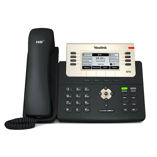 Yealink SIP-T27G | Telefon VoIP | 2x RJ45 1000Mb/s, wyświetlacz, PoE Blokada urządzeniaTak