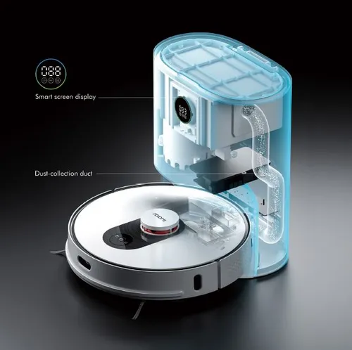 Roidmi Eve Plus | Aspirapolvere | 2700 Pa, 5200 mAh, docking station con serbatoio da 3L Czas pracy na bateriiDo 3 h