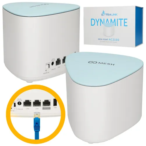 EXTRALINK DYNAMITE C21 MESH POINT AC2100 MU-MIMO HOME WIFI SYSTEM Częstotliwość adaptera AC50/60