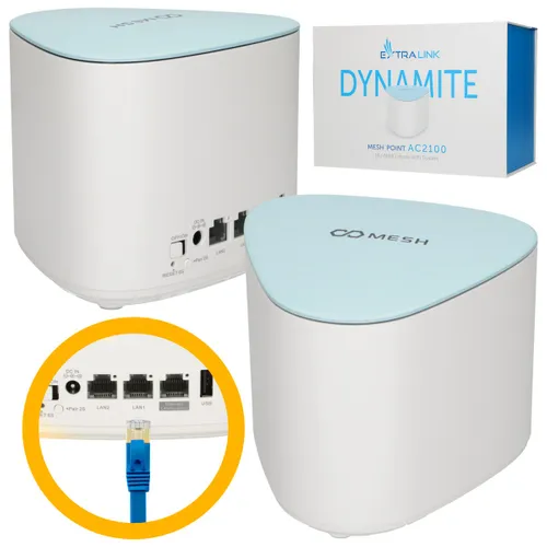 Extralink Dynamite C21 | Mesh Point | AC2100, MU-MIMO, Домашняя система WiFi Mesh Częstotliwość adaptera AC50/60