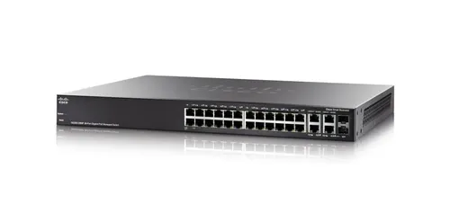 Cisco SG300-28MP-K9-EU | Switch | 24x RJ45 1000Mb/s PoE, 2x RJ45/SFP Combo, 180W Ilość portów LAN26x [10/100/1000M (RJ45)]
