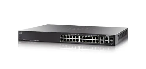Cisco SG300-28MP-K9-EU | Schalter | 24x RJ45 1000Mb/s PoE, 2x RJ45/SFP Combo, 180W Ilość portów LAN26x [10/100/1000M (RJ45)]
