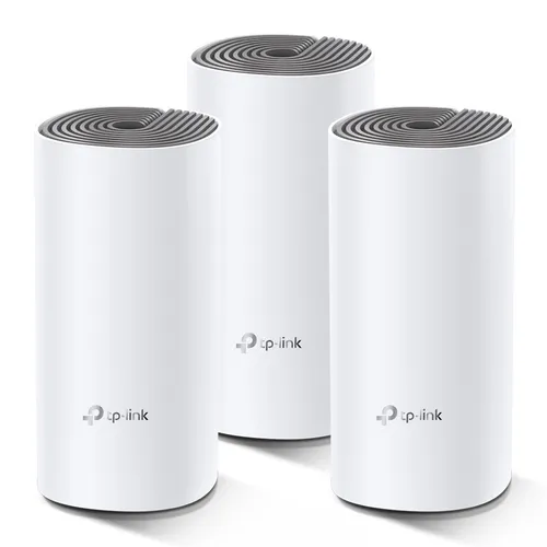 TP-Link Deco E4 3-Pack | Router WiFi | AC1200, Dual Band, Mesh, RJ45 100Mb/s CertyfikatyCE, FCC, IC, NCC, BSMI, IDA,RCM, JPA, JRF, VCCI, KC, RoHS