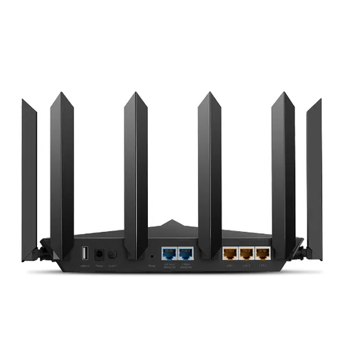 TP-Link Archer AX90 | Enrutador Wi-Fi | WiFi6, AX6600, doble banda, 4x RJ45 1000Mb/s, 1x RJ45 2.5Gb/s Ilość portów WAN1x 10/100/1000BaseTX (RJ45)