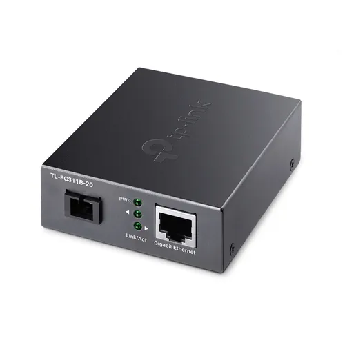 TP-Link TL-FC311B-20 | Media konvertor | 1x SC/UPC, 1x RJ45 100Mb/s, 1310 nm TX, 1550 nm RX, WDM Dystans transmisji4-20km
