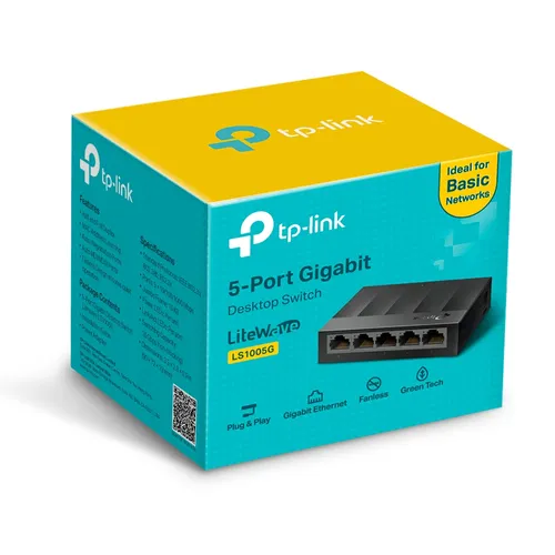TP-Link LS1005G | Switch | 5x RJ45 1000Mb/s Standard sieci LANGigabit Ethernet 10/100/1000 Mb/s