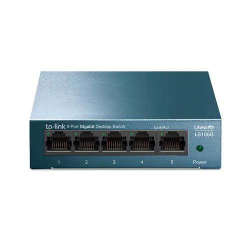 TP-Link LS105G | Switch | 5x RJ45 1000Mb/s Ilość portów LAN5x [10/100/1000M (RJ45)]
