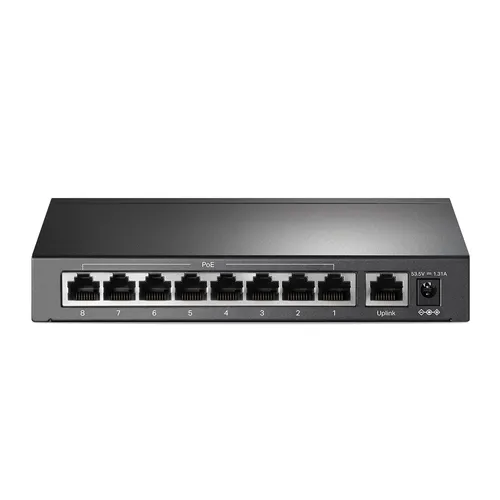 TP-Link TL-SF1009P | Switch | 9x RJ45 100Mb/s, 8x PoE, 65W Ilość portów PoE8x [802.3af/at (100M)]
