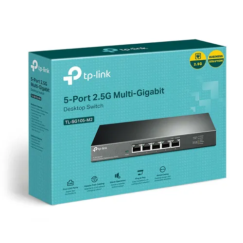 TP-Link TL-SG105-M2 | Switch | 5x RJ45 2.5Gb/s, Desktop Diody LEDStatus