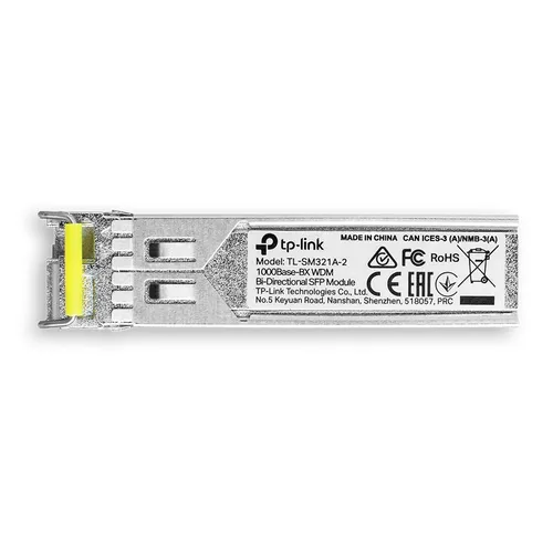 TP-Link TL-SM321A-2 | Moduł SFP | 1,25Gb/s, LC/UPC, 2km, 1550/1310nm, Jednomodowy Moduł SFP - prędkość portu1,25 Gbps