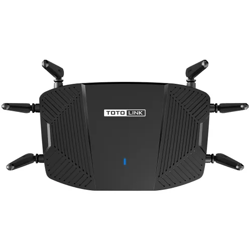 Totolink A6000R | Router WiFi | AC2000, Dual Band, MU-MIMO, 5x RJ45 1000Mb/s Czułość odbiorcy- 2.4G:11b 11M?-81dBm@8% PER
          11g 54M?-68dBm@10% PER
          11n HT20 MCS7?-65dBm@10% PER   
                 HT40 MCS7?-62dBm@10% PER

- 5G: 11a 54M?-68dBm@10% PER
         11n HT20 MCS7?-65dBm@10% PER    
                HT40