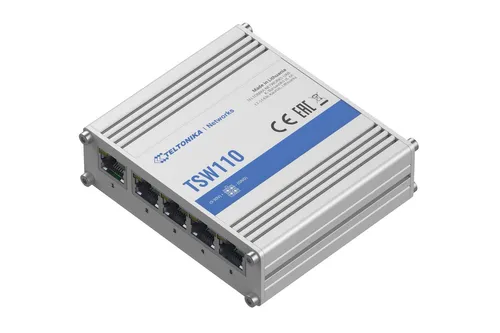 Teltonika TSW110 | Switch | 5x RJ45 1000Mb/s, L2 Ilość portów LAN5x [10/100/1000M (RJ45)]

