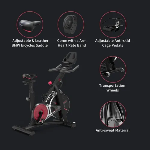 Yesoul Spin Bike S3 Blanco | Bicicleta de entrenamiento | Maksymalna waga użytkownika120,2