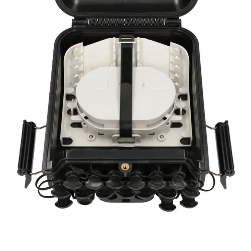 Extralink Jennifer | Caja de fibra óptica | 16 soldaduras, negro, con conector 5