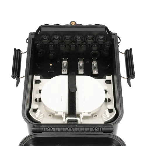 Extralink Jennifer | Caja de fibra óptica | 16 soldaduras, negro, con conector 7