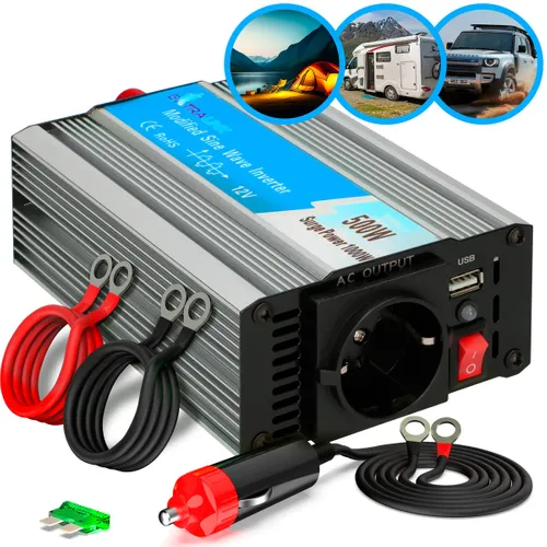 Extralink OPIM-500W | Convertitore di tensione | 12V, 500W onda sinusoidale modificata Częstotliwość danych wejściowych1