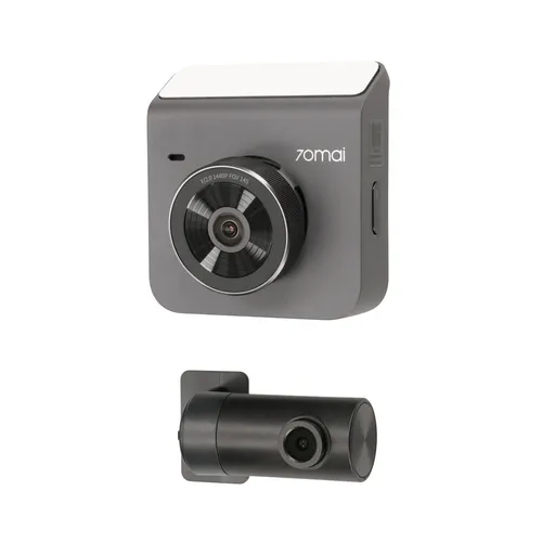 70mai Dash Cam A400 + RC09 Gray | Dash Camera | 1440p + 1080p, GPS, WiFi 0