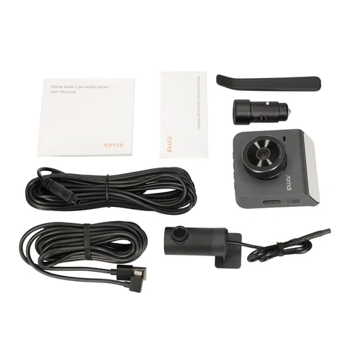 70mai Dash Cam A400 + RC09 Szary | Rejestrator samochodowy | Rozdzielczość 1440p + 1080p, GPS, WiFi 7