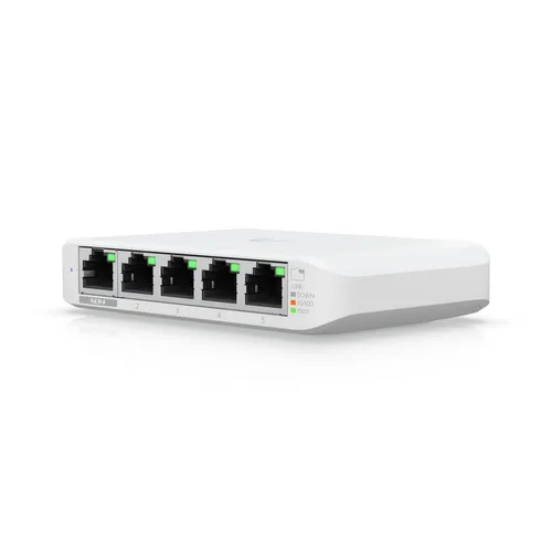 Ubiquiti USW-Flex-Mini-5 | Switch | UniFi, 5x RJ45 1000Mb/s, 1x PoE In, 5-pack Standard sieci LANGigabit Ethernet 10/100/1000 Mb/s