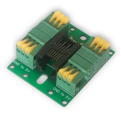DS18B20 Tinycontrol Sensörü RJ12 Dagitici, Vida Tipi, LAN Kontrolörü için, I2C 0